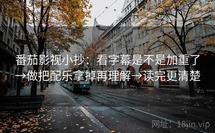 番茄影视小抄：看字幕是不是加重了→做把配乐拿掉再理解→读完更清楚
