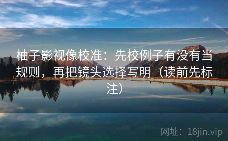 柚子影视像校准：先校例子有没有当规则，再把镜头选择写明（读前先标注）